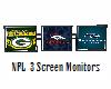 NFL 3 Screen Monitor