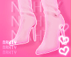 Pink Knee High Boots