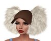 Brown Hat W Faux Fur