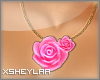 $ Roses Necklace | pink