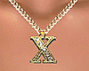 X Letter Necklace (gold)