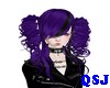 Gothic Hair Black Purple
