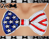 USA Flag Bow Necklace