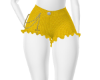 Yellow knitted shorts