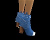 blue boot with bling