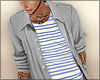 Grey Stripe Cardigan