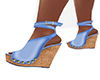 ~N~ Blue Wedge Sandals