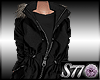 [S77]Black Fur Parka