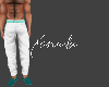 X Men Cargos White Teal