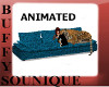 Animated Teal Sofa Tiger