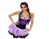 purple corset with skirt