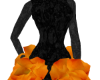 Orange roses dress