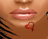 Lips heart piercing red