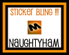 (N) M Bling Sticker