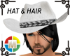 =M= Cowboy Hat with Hair