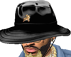 LEATHER BLACK HAT
