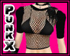 PunkX Black Mesh Shirt