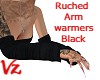 Arm Warmers Ruched Black