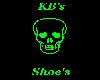 KB's green skull shoe