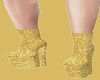 Gold Glittery Heels