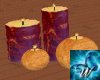 Red Onyx Floor Candles