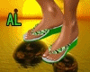 AL/neuw-green sandals