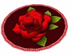 Crimson Red Rose Rug