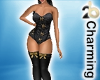 gold n black corset fit