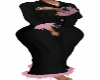 Black pink fur pajamas