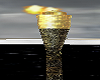 Gold /Blk Tiki Lamp