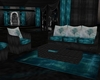 Black and Teal Couch