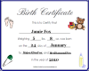 Jamie Fox Birth Certific