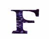 purple glitter letter F