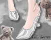 ange pumps silver