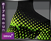 futuristic green shoes