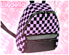 Purple Checker Backpack