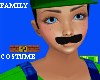 Male Luigi Cost Mustache