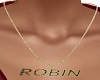 Robin necklace black gol