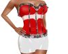 Bustier dress Red white
