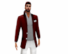red jacket open neck
