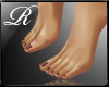 R™Bare Feet Red Nails