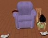 reading chair lavender