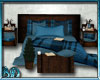 Cabin Blue Couple Bed