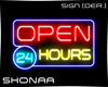 Signs Open 24 Hours (Der