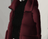 Rose red down jacket