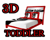 R/B/W 3D TODDLER BED