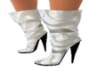 Sexy White Silk boots