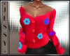[J] Red Flower Sweater