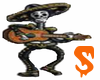 Skeleton W/Guitar Decor