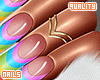 q. Pastel Swirl Nails XL